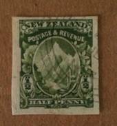 NEW ZEALAND 1898 Pictorial ½d Green Imperf. Light postmark. Large margins. - 74626 - VFU