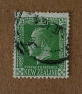 NEW ZEALAND 1915 Geo 5th Surface Print ½d Green on Experimental Paper. Slightly Smudged Postmark dated 6/16. - 74632 - Used