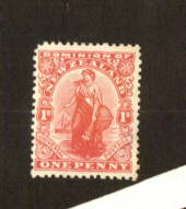 NEW ZEALAND 1925 1d Dominion on Art paper with Black Watermark. One dull corner. - 74680 - LHM