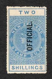 NEW ZEALAND 1882 Long Type Postal Fiscal Official 2/- Blue. - 74683 - Mint