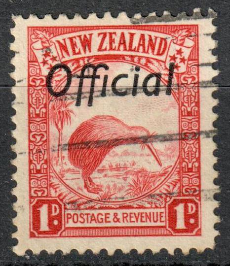 NEW ZEALAND 1935 Pictorial Official 1d Kiwi. Perf 13.5 x 14. - 74690 - Used