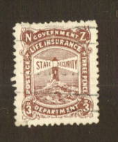 NEW ZEALAND 1905 Government Life 3d Chocolate. - 74718 - Used