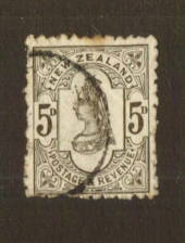 NEW ZEALAND 1882 Victoria 1st Second Sideface 5d Grey. Good copy. - 74726 - Used