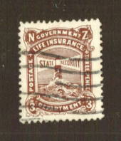 NEW ZEALAND 1905 Government Life 3d Chocolate. - 74730 - Used