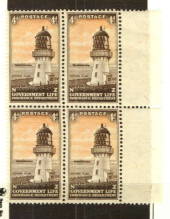 NEW ZEALAND 1965 Life Insurance 4d Stephens Island. White Opaque Paper. Block of 4. - 74731 - UHM