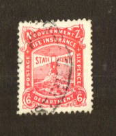 NEW ZEALAND 1913 Life Insurance 6d Pink. Single Watermark. Wiggins Teape paper. Perf 14x15. - 74740 - FU