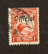 NEW ZEALAND 1935 Pictorial Official 1d Kiwi. Perf 13.5 x 14. Short perfs at the top. - 74752 - Used