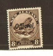 NEW ZEALAND 1935 Pictorial Official 8d Tuatara. Perf 12½. - 74753 - Mint