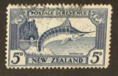 NEW ZEALAND 1935 Pictorial 5d Blue. Perf 12½. - 74779 - FU