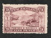 NEW ZEALAND 1898 Pictorial 9d Reddish Purple. Third Local Issue on Cowan Watermarked Paper. Perf 14. Light hinge remains. CP E17
