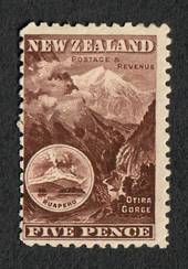 NEW ZEALAND 1898 Pictorial 5d Otira Gorge Chocolate. First Local Issue on Unwatermarked Paper. Perf 11. CP E13b(1). - 74868 - Mi