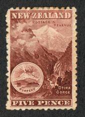 NEW ZEALAND 1898 Pictorial 5d Otira Gorge Red-Brown. First Local Issue on Unwatermarked Paper. Perf 11. CP E13b(2). - 74869 - Mi