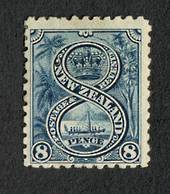 NEW ZEALAND 1898 Pictorial 8d Blue. First Local Issue on Unwatermarked Paper. Perf 11. CP E16b. - 74871 - Mint