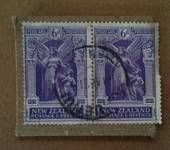 NEW ZEALAND 1920 Victory 6d Purple. Pair on piece with nice ......UENUI circular cancel. From the Blenheim region. - 74937 - Use