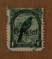 NEW ZEALAND 1935 Pictorial Official 1/- Green. Single watermark. - 74940 - FU