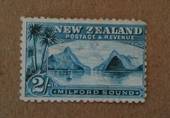 NEW ZEALAND 1898 Pictorial 2/- Green. Second Local Print. Perf 11. Watermark. Something has happened to this stamp. Probably Rot