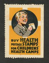 NEW ZEALAND 1933 Buy Health Stamps. Boy with mug. Tone spots. - 74954 - Cinderellas