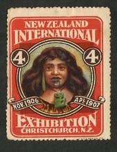 NEW ZEALAND 1906 Christchurch Exhibition Label #3 Kiwi. - 74969 - Cinderellas
