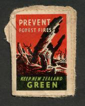 NEW ZEALAND 1945 Prevent Forest Fires. Keep New Zealand Green. On piece and tied. Untidy. - 74972 - Cinderellas