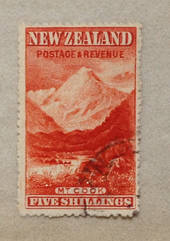 NEW ZEALAND 1898 Pictorial 5/- Vermilion. - 75002 - CTO