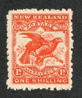 NEW ZEALAND 1898 Pictorial 1/- Bright Red. Second Local Issue on Cowan Watermarked Paper. Perf 11. Watermark Sideways Inverted.