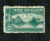 NEW ZEALAND 1898 Pictorial 2/- Blue-Green on Laid Paper. Hinge remains. - 75016 - Mint