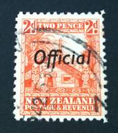 NEW ZEALAND 1935 Pictorial Official 2d Orange. Perf 12½. Nice copy. Dated 1942. - 75091 - Used