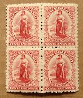 NEW ZEALAND 1901 1d Universal. Block of 4. Perf 11. - 75094 - UHM