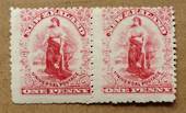 NEW ZEALAND 1d Universal Dot Plate Rose-Carmine. Pair. - 75098 - Mint