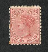 NEW ZEALAND 1882 Victoria 1st Second Sideface 1/- Red-Brown with advert 3rd setting in Red. Use the Best Soap Sunlight. - 75112