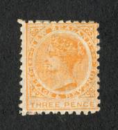 NEW ZEALAND 1882 Victoria 1st Second Sideface 3d Yellow with advert 2nd setting in Brown. - 75114 - Mint