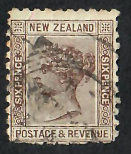 NEW ZEALAND 1882 Victoria 1st Second Sideface 6d Brown with advert "Bonningtons". - 75170 - Used