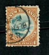 NEW ZEALAND 1898 Pictorial 4d Lake Taupo Greenish Blue and Bistre Brown. Perf 11. - 75198 - FU