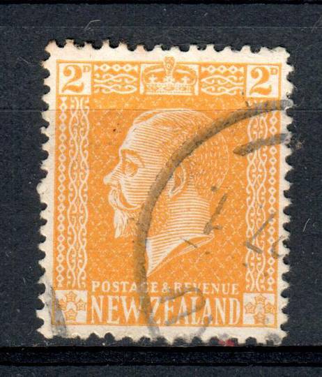 NEW ZEALAND 1915 Geo 5th Definitive Surface 2d Yellow Reversed Cowan Chalky Paper (surfaced on the wrong side) issued in 1927. -