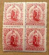 NEW ZEALAND 1908 1d Universal. Block of 4 from the Reserve Plate. - 75238 - UHM