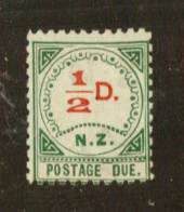 NEW ZEALAND 1899 Postage Due ½d Red and Green. - 75276 - UHM