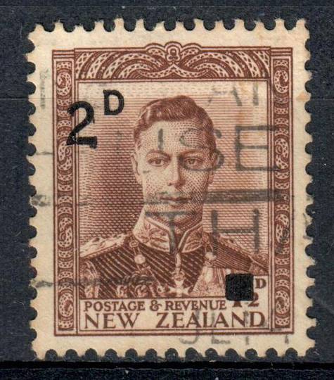 NEW ZEALAND 1941 Geo 6th Provisonal Definitive 2d on 1½d Chocolate with re-inserted "2". - 75299 - Used