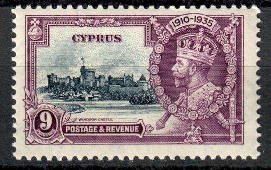 CYPRUS 1935 Silver Jubilee 9 pi Slate and Purple.Very lightly hinged. - 7530 - LHM