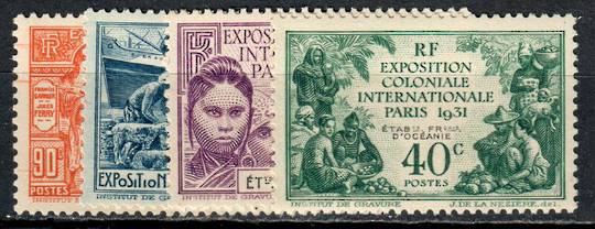 FRENCH OCEANIC SETTLEMENTS 1931 International Colonial Exhibition. Set of 4. - 75316 - LHM