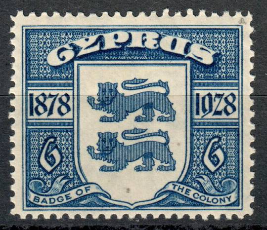 CYPRUS 1928 50th Anniversary of British Rule 6 pi Blue. - 7532 - LHM