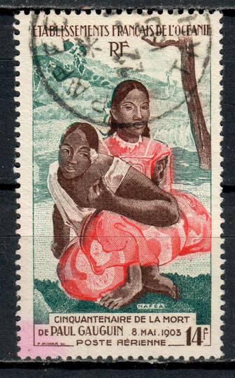 FRENCH OCEANIC SETTLEMENTS 1953 50th Anniversary of the Death of Gauguin 14fr Multicoloured. Slight air cover stain. - 75328 - U