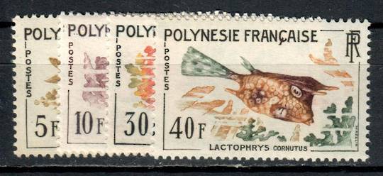 FRENCH POLYNESIA 1962 Fish. Set of 4. Very lightly hinged. - 75339 - LHM
