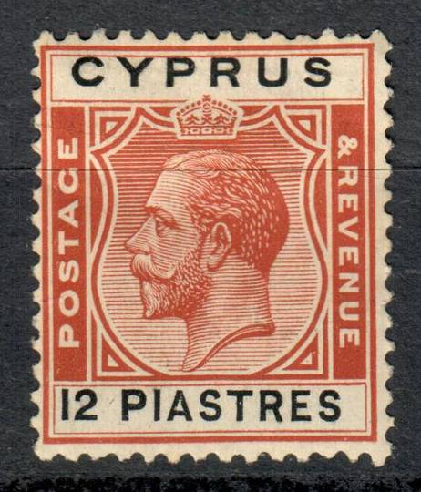 CYPRUS 1912 Geo 5th Definitive 12pi Chestnut and Black. - 7534 - Mint