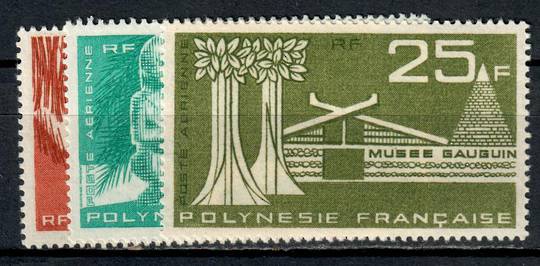 FRENCH POLYNESIA 1965 Gauguin Museum. Set of 3. Very lightly hinged. - 75346 - LHM