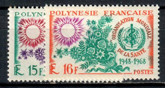 FRENCH POLYNESIA 1968 20th Anniversary of the World Health Organisation. Set of 2. - 75358 - UHM