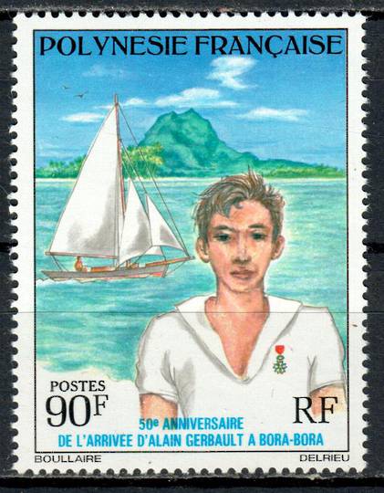 FRENCH POLYNESIA 1976 50th Anniversary of the Arrival of Alain Gerbault at BoraBora. - 75399 - UHM