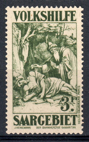 SAAR 1931 Christmas Charity 3f + 2f Green. - 75412 - Mint