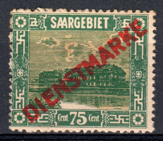 SAAR 1922 Official 75c Green and Yellow. - 75413 - Mint