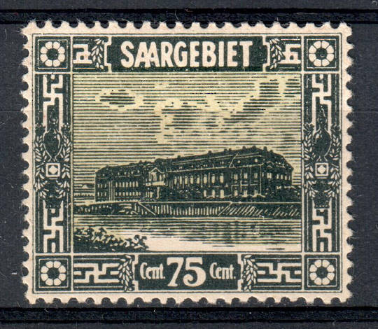 SAAR 1923 Definitive 75c Blackish Green and Yellow. - 75425 - Mint