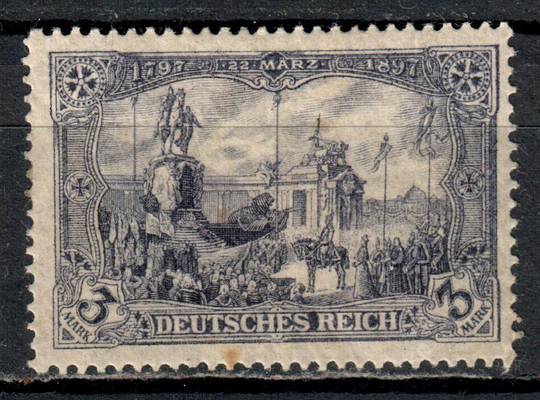 GERMANY 1902 Definitive 3m Violet-Black. No Watermark. One rust spot. - 75442 - LHM